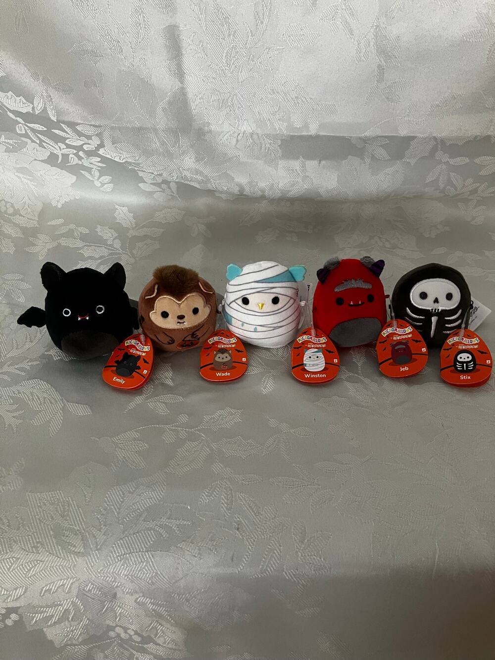 Squishmallows Micromallows Halloween Set of 5 Emily Wade Winston Jeb Stix NWT
